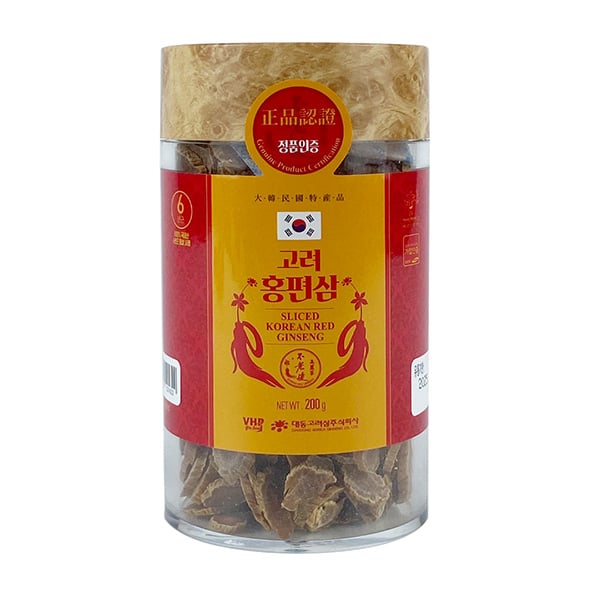 Hình ảnh sản phẩm hồng sâm HQ Daedong thái lát (200g dạng lọ)