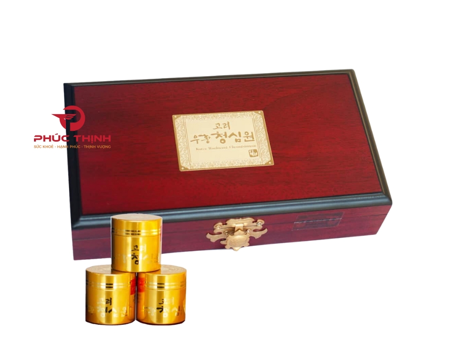 Sản phẩm ngưu hoàng thanh tâm hộp gỗ 10 viên Hàn Quốc - Korea Woohwang CheongSimWon đang được bán với giá 2.250.000
