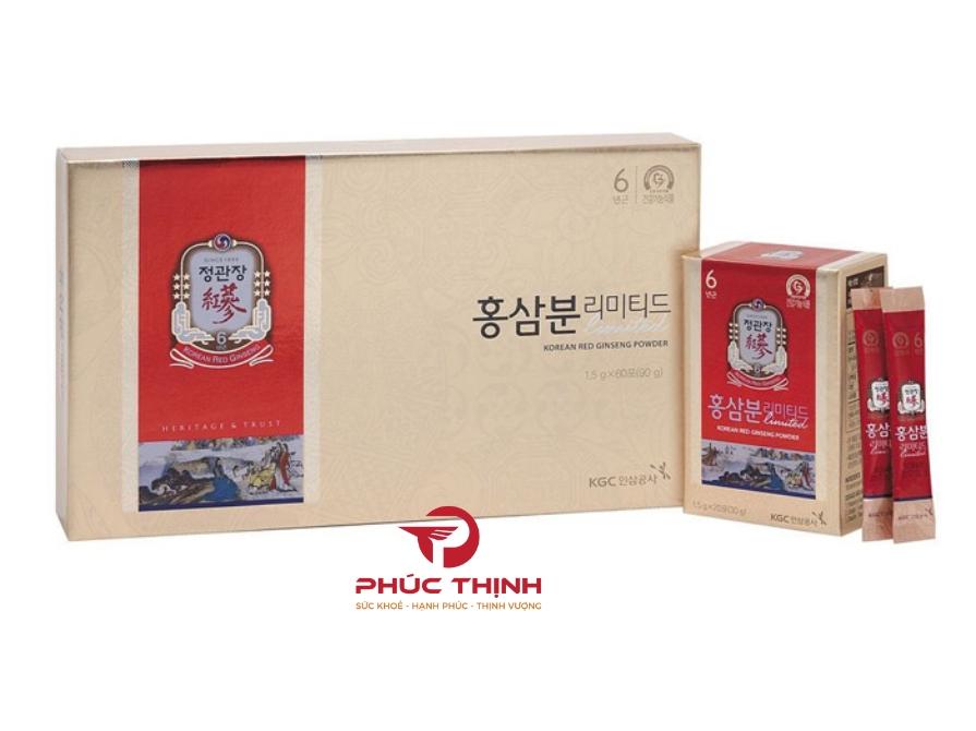 Hình ảnh một sản phẩm bột hồng sâm Hàn Quốc