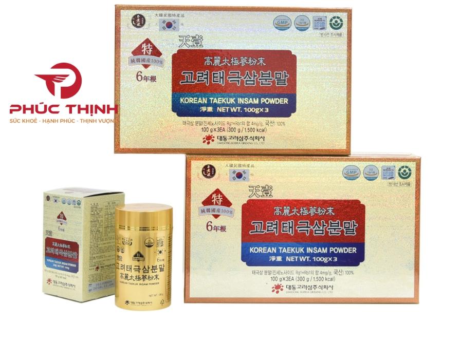 Hình ảnh sản phẩm bột thái cực sâm 100% (100g x 3)-4mg/g - Daedong