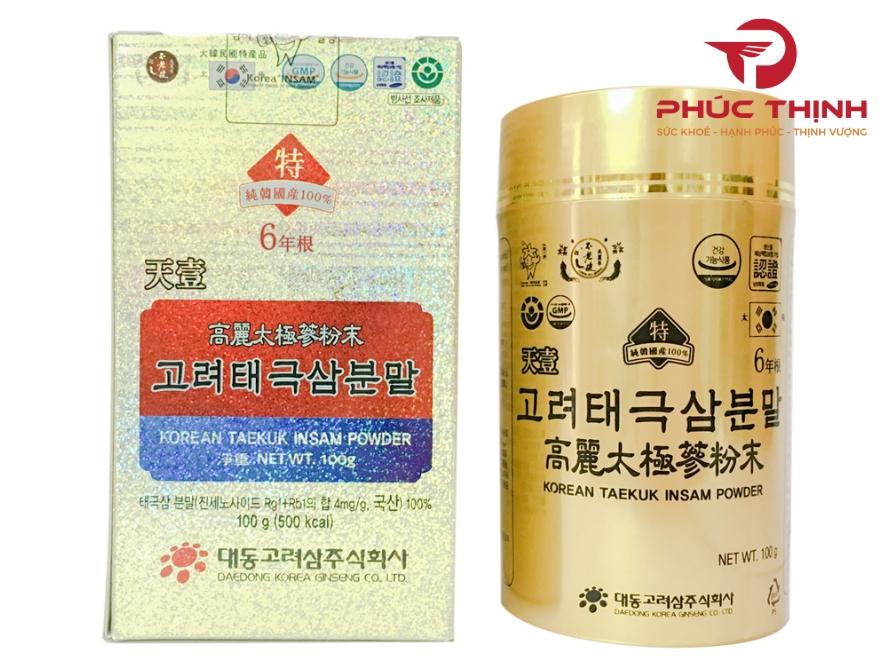 Hình ảnh sản phẩm bột thái cực sâm 100% (100g x 3)-4mg/g - Daedong