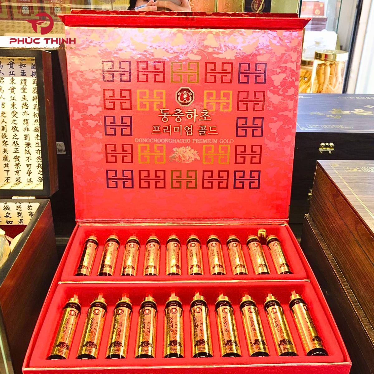 Hình ảnh sản phẩm đông trùng hạ thảo 20 ống Bio Apgold hộp đỏ