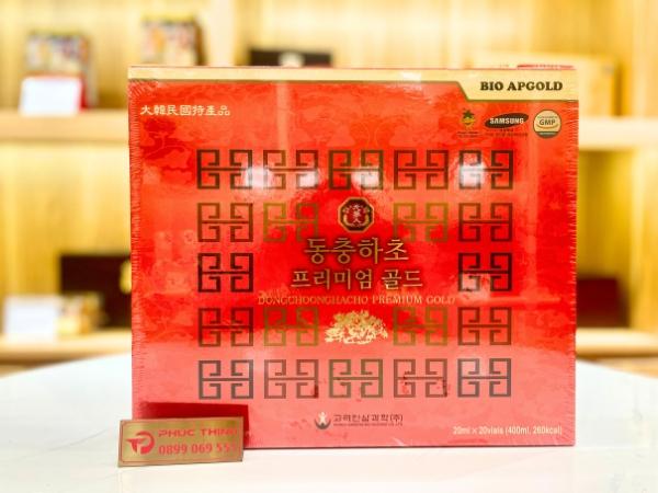 Hình ảnh sản phẩm đông trùng hạ thảo 20 ống Bio Apgold hộp đỏ