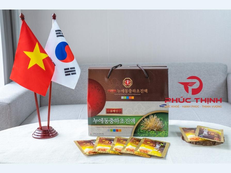 Hình ảnh sản phẩm nước đông trùng hạ thảo sâm núi Hàn Quốc Hộp 30 gói Bio Apgold