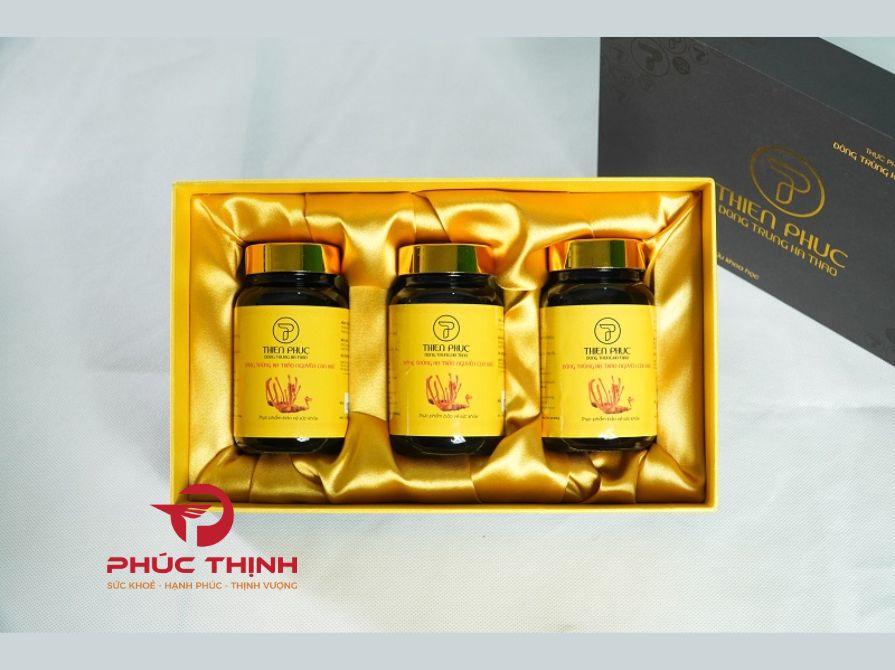 Sản phẩm đông trùng hạ thảo Thiên Phúc nguyên con khô hộp 15g đang được bán với giá 3.900.000