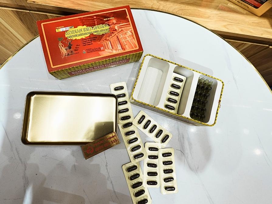 Hình ảnh sản phẩm viên đạm sâm nhung linh chi Bio Hàn Quốc hộp nâu 60 viên