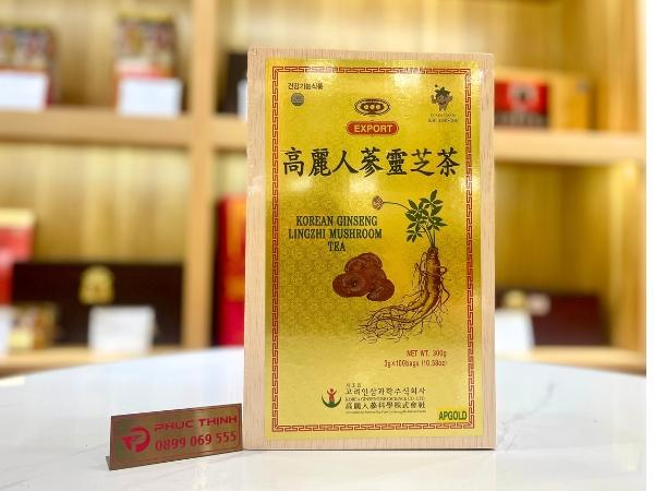 Hình ảnh sản phẩm trà sâm linh chi Bio Hàn Quốc hộp 100 gói