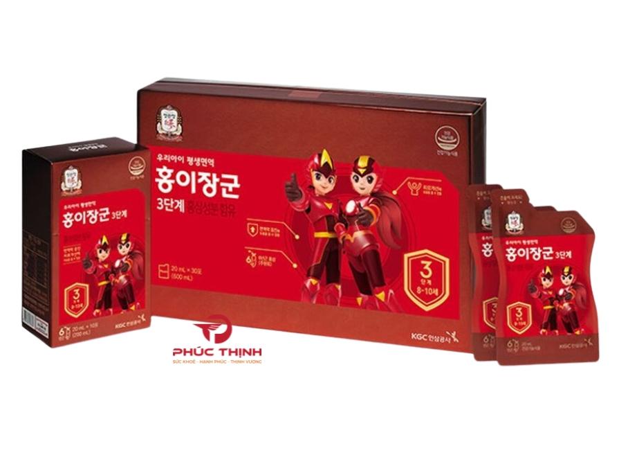 Sản phẩm nước hồng sâm trẻ em KGC Kid Tonic Step3 (8 – 10 tuổi) đang được bán với giá 3.150.000