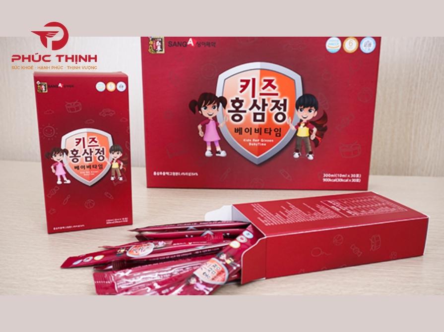 Sản phẩm nước hồng sâm trẻ em SangA Hàn Quốc Hộp 30 Gói x 10ml đang được bán với giá 490.000