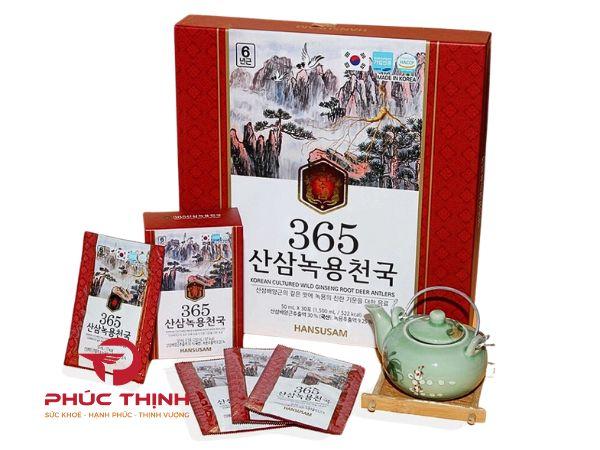 Hình ảnh sản phẩm hồng sâm linh chi nhung hươu đang được ưa chuộng tại sâm nấm Phúc Thịnh