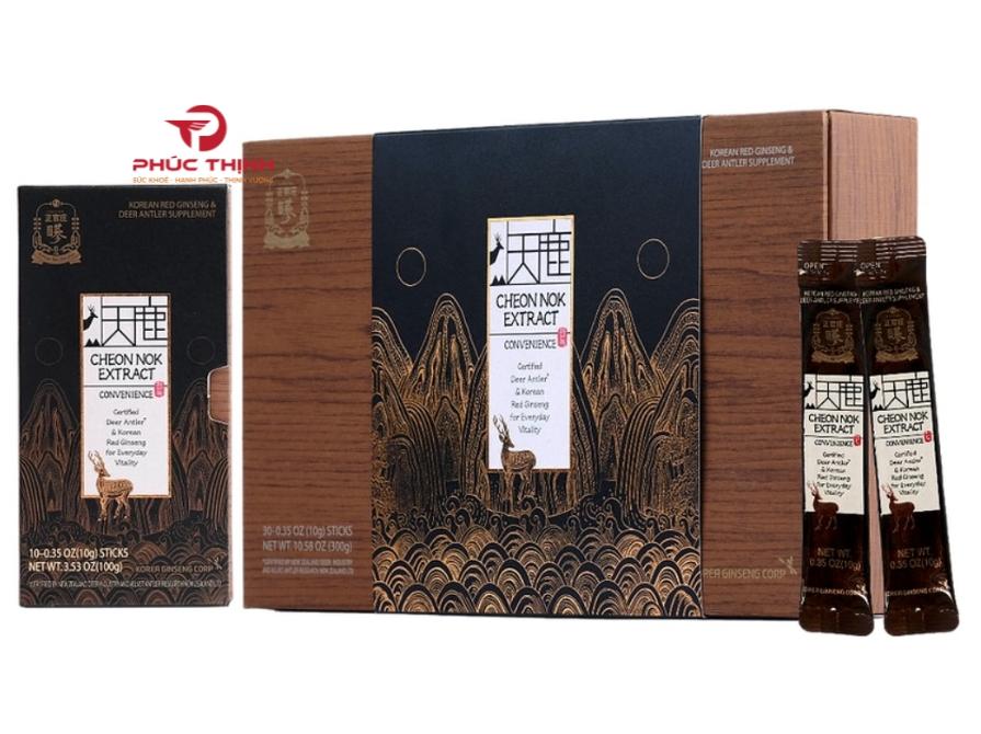 Sản phẩm nước hồng sâm nhung hươu đang được ưa chuộng tại sâm nấm Phúc Thịnh