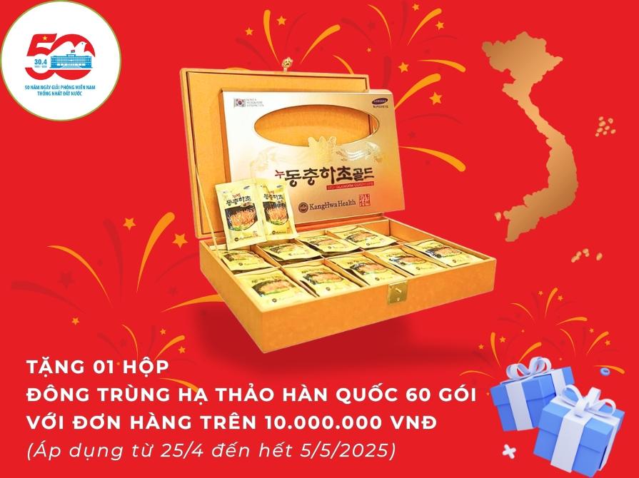 Quà tặng 30/4 hộp Kanghwa 60 gói