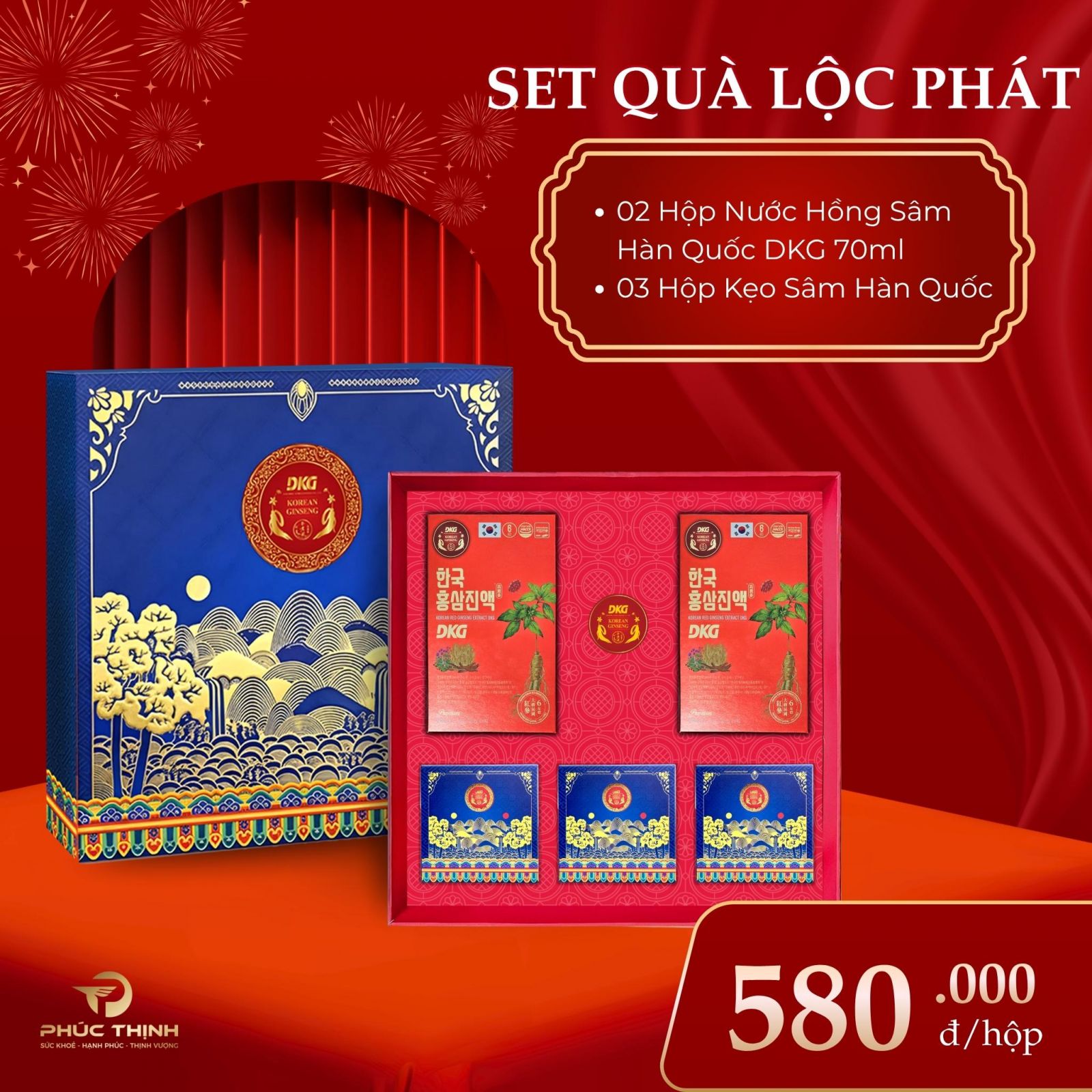Set quà Tết Hàn Quốc Lộc Phát trị giá 580.000 