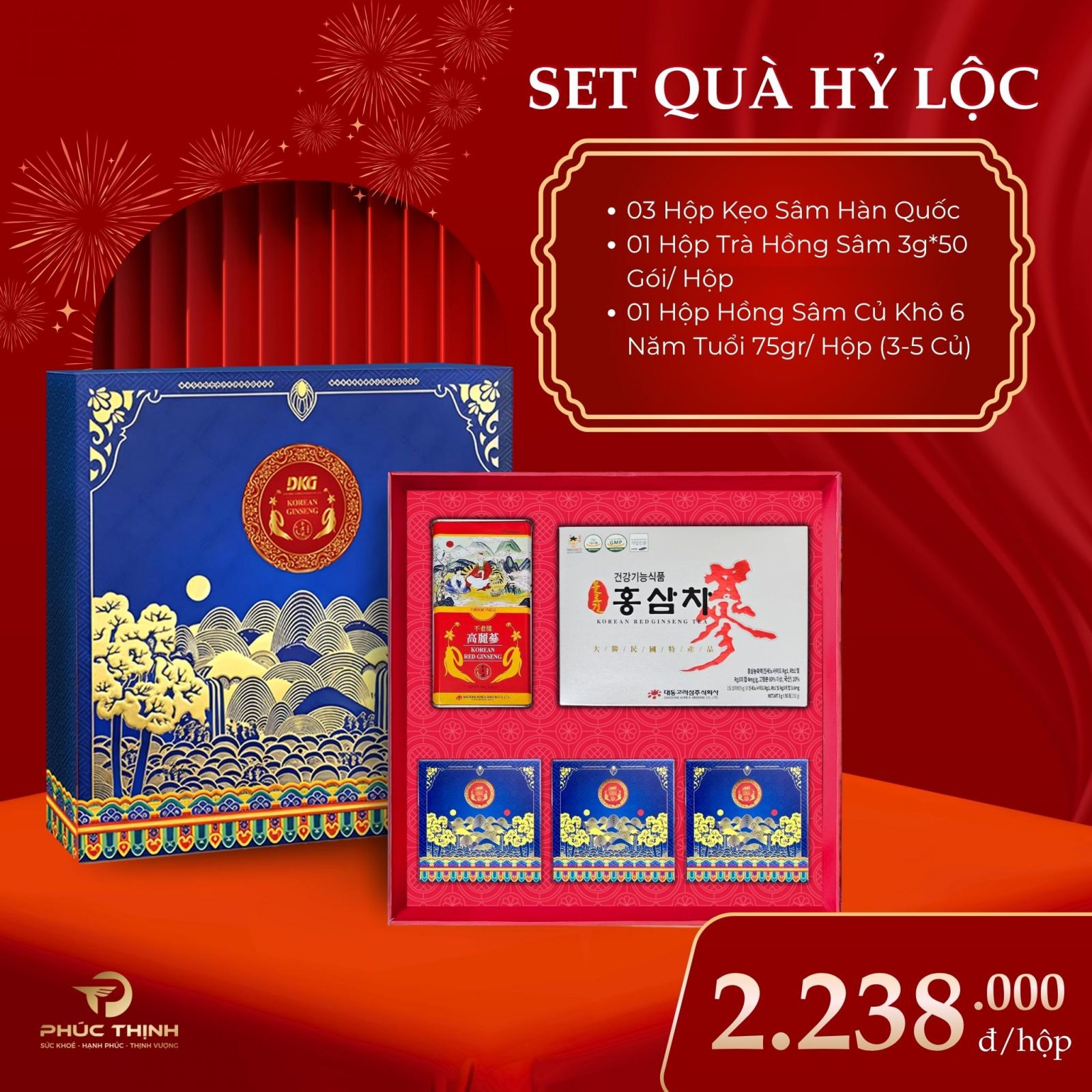 Set quà Tết Hàn Quốc Hỷ Lộc trị giá 2.238.000 