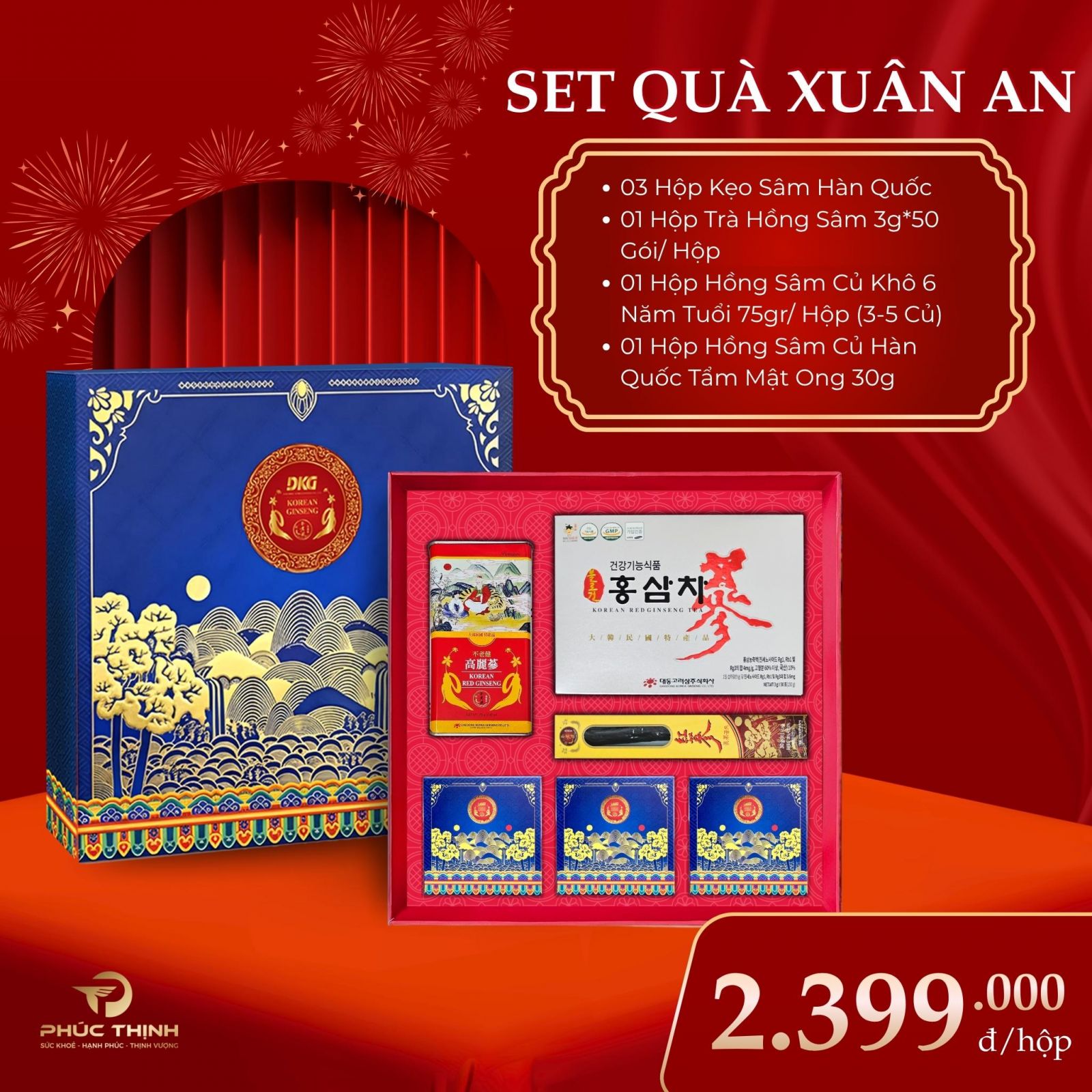 Set quà Tết Hàn Quốc Xuân An trị giá 2.399.000 