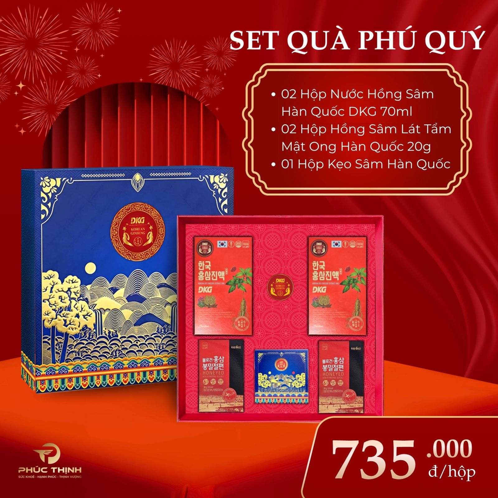 Set quà Tết Hàn Quốc Phú Quý trị giá 735.000 