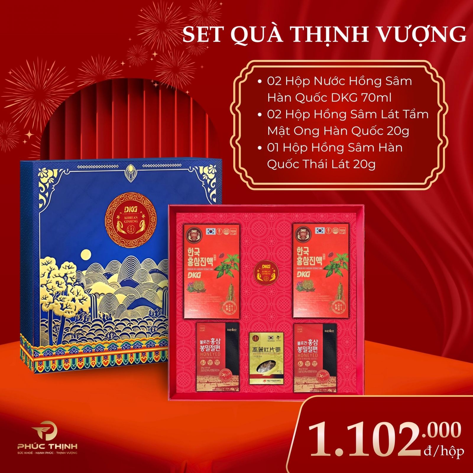 Set quà Tết Hàn Quốc Thịnh Vượng trị giá 1.102.000 