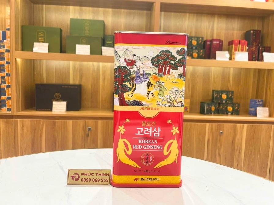 Hình ảnh sản phẩm hồng sâm củ khô HQ Premium 600g (21-40 củ) - Daedong