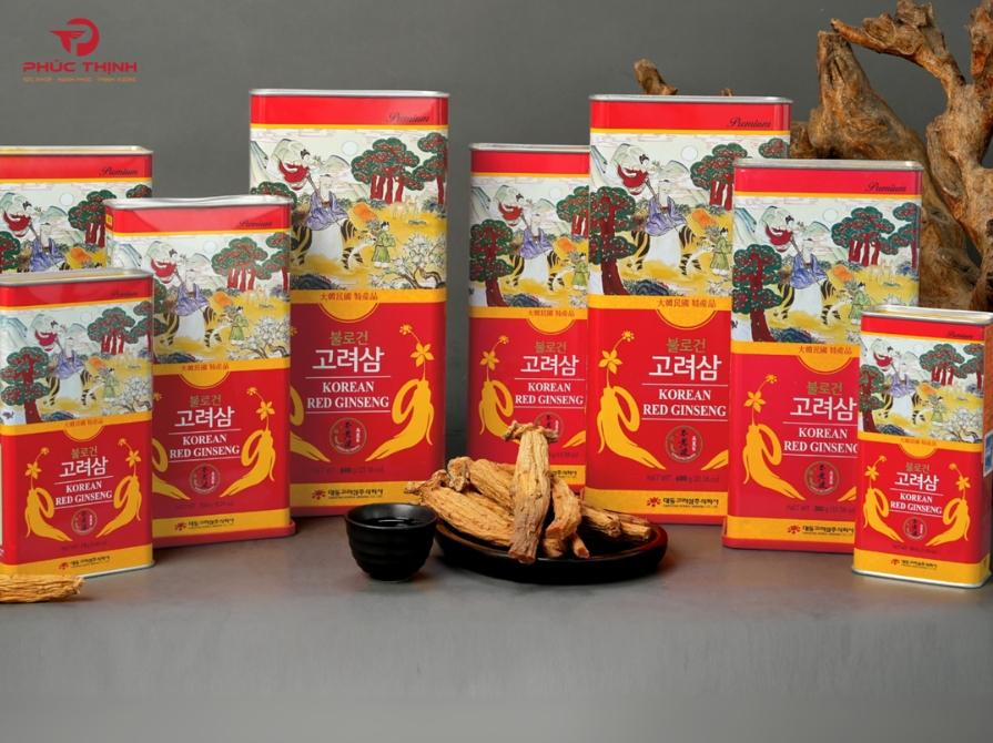 Các kích cỡ của hồng sâm củ khô Deadong Premium 