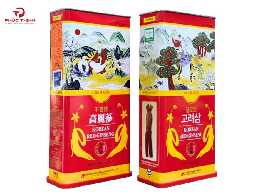 Hình ảnh sản phẩm hồng sâm củ khô HQ Premium 300g (10 củ special) - Daedong