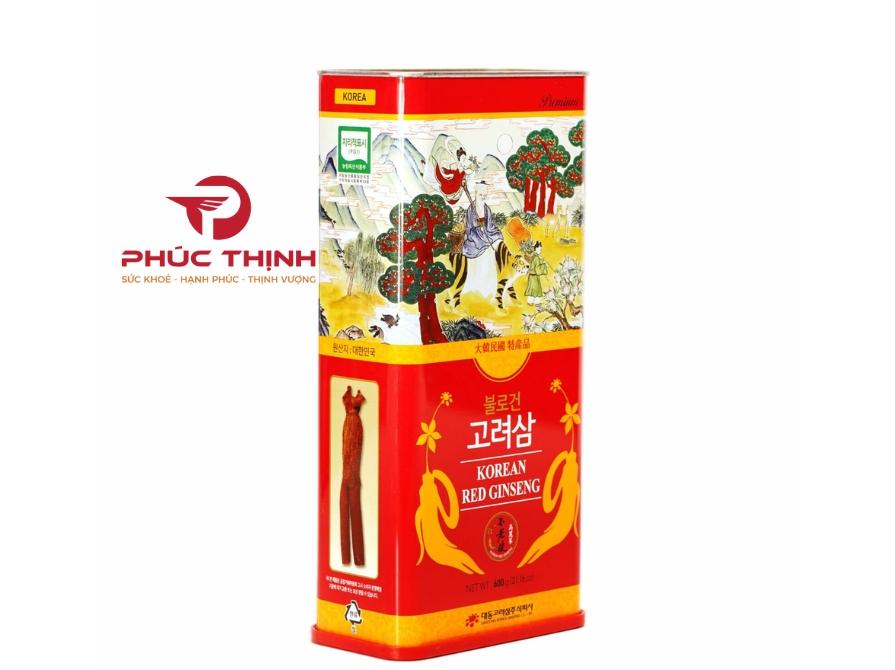Hình ảnh sản phẩm hồng sâm củ khô HQ Premium 600g (21-40 củ) - Daedong