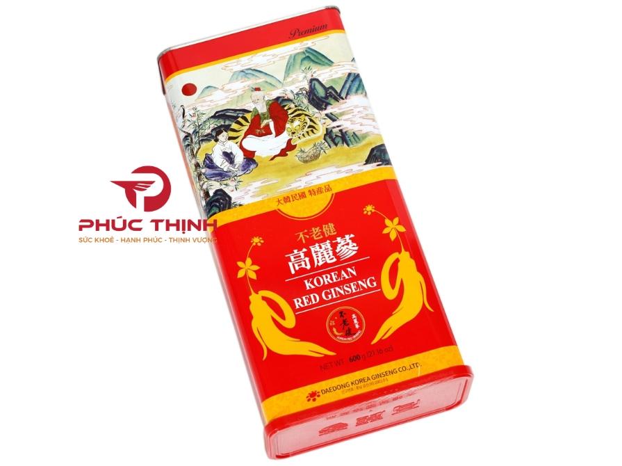 Hình ảnh sản phẩm hồng sâm củ khô HQ Premium 600g (21-40 củ) - Daedong