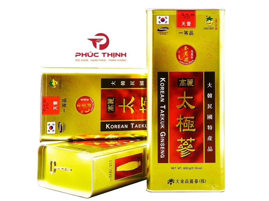 Hình ảnh sản phẩm thái cực sâm củ khô HQ (Thiên sâm) 600g - số 20 (20củ special) - Daedong