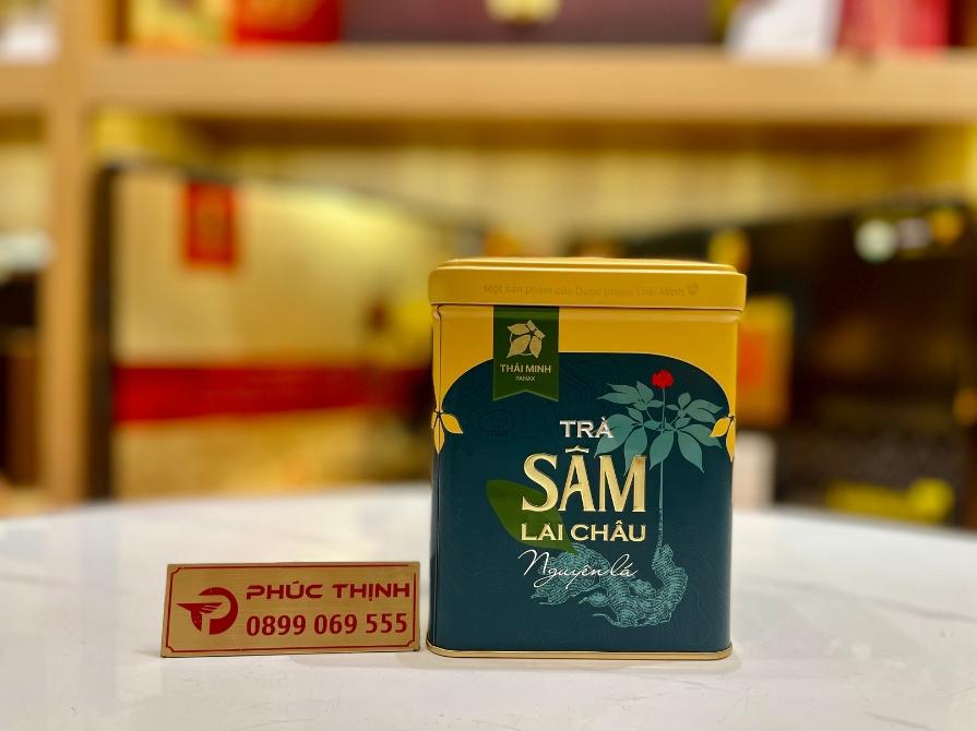 Hình ảnh sản phẩm trà sâm Lai Châu nguyên lá (hộp thiếc)