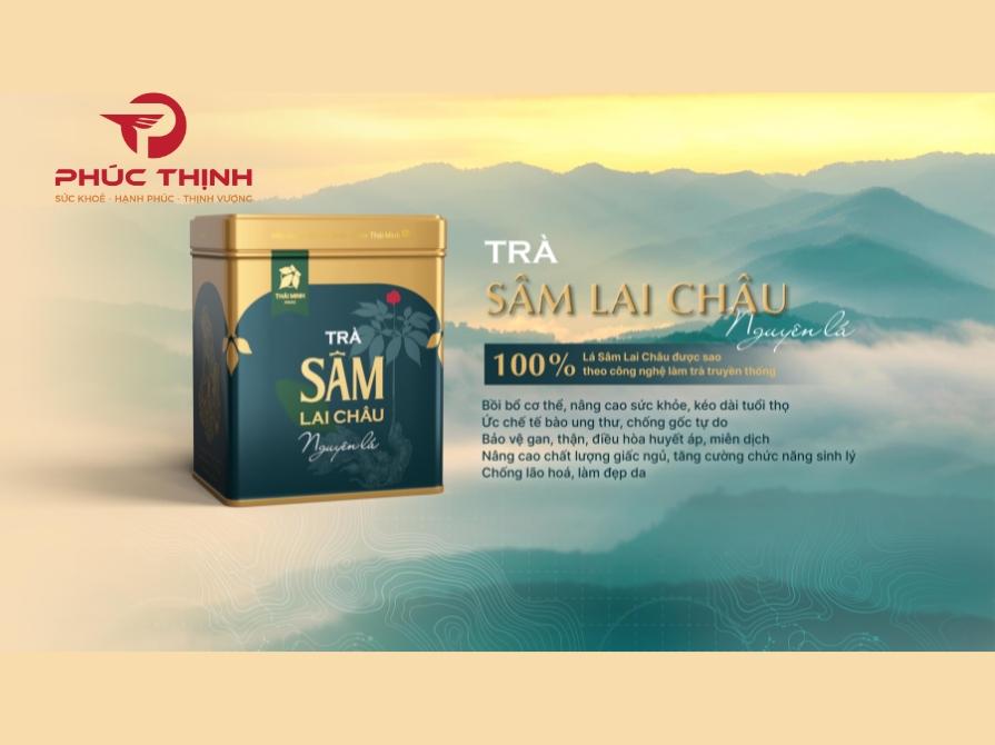 Hình ảnh sản phẩm trà sâm Lai Châu nguyên lá (hộp thiếc)