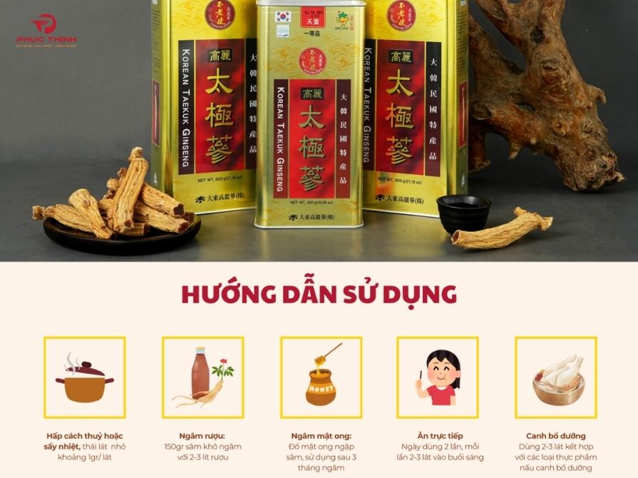 Cách sử dụng thái cực sâm Deadong