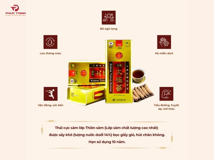 Công dụng của thái cực sâm Deadong đối với sức khỏe