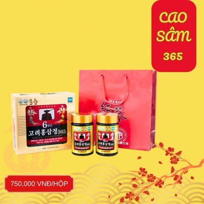 Hộp quà tết cao hồng sâm 365 Hàn Quốc
