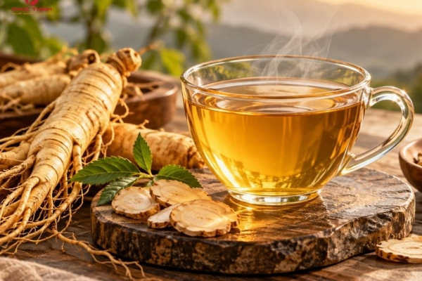 Trà nhân sâm - Cách dùng nhân sâm đơn giản trong chăm sóc sức khỏe hàng ngày